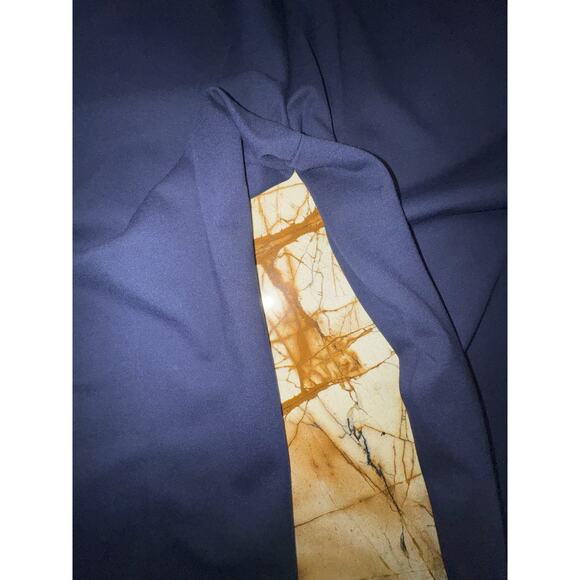 Caroline Herrera Royal Blue Pants Silver Buttons , Sz 31x26, 15” Rise - Picture 7 of 8